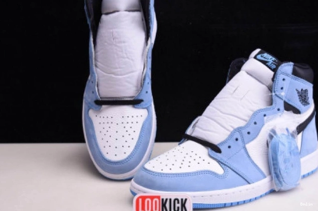 Bmlin shoes AIR JORDAN HIGH RETRO WHITE 1 BLACK 555088-134 UNIVERSITY BLUE 0725